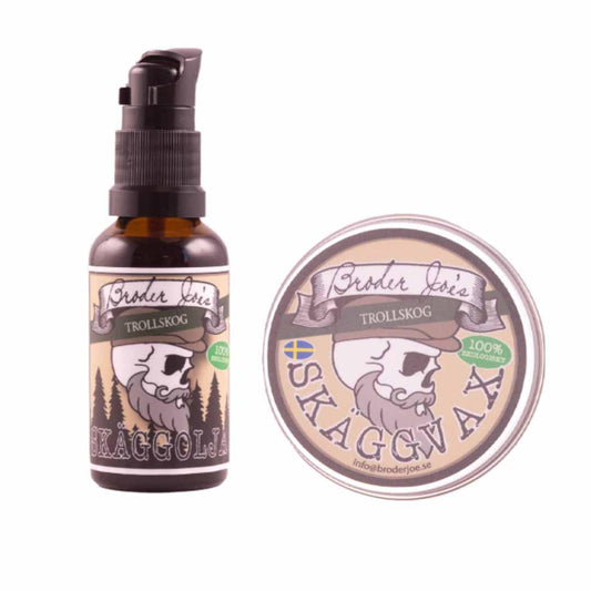 Skäggvårdspaket - skäggolja + skäggvax Trollskog - Skäggprodukter.se