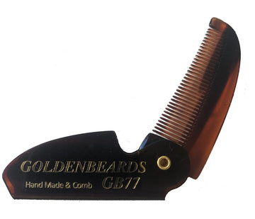 Golden Beards GB-87T Vikbar Skägg- & Mustaschkam