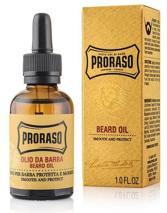 Proraso Skäggolja - Wood & Spice 10 ml. Återfuktar skäggbotten.