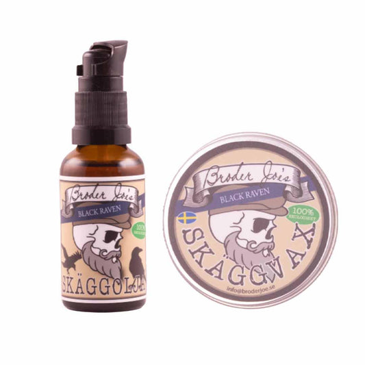 Skäggvårdspaket - skäggolja + skäggvax Black Reavon - Skäggprodukter.se